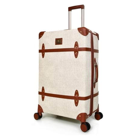 طقم شنط سفر كلاسيكية UNIWALKER يونيووكر 4 قطع, لون بيج