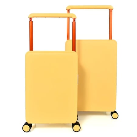 مورانو حقيبة سفر متينة للجنسين من Morano خفيفة الوزن، حقيبة باربع بعجلات دوارة مع قفل مدمج من TSA (2-قطع, أصفر)