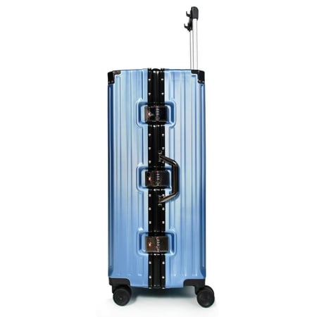 طقم شنط سفر 3 قطع ABS مع إطار ألومنيوم لون أزرق