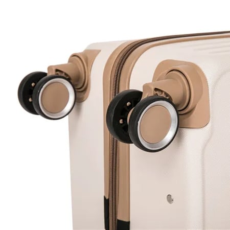 حقائب سفر طقم مقلم مكون من فايبر 6 قطع لون بيج كاكي