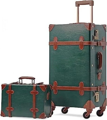 حقائب كلاسيكية بلون اخضر داكن من سعة سفر للحقائب