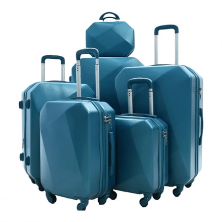 مورانو مجموعة حقائب سفر بعجلات دوارة مكونة من 6 قطع عدة الوان