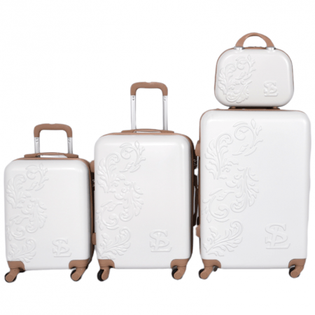 طقم شنط سفر 4 قطع لون بيج