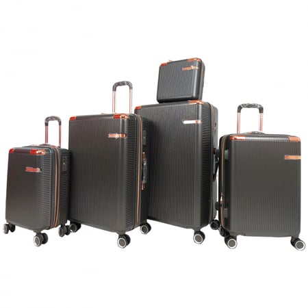 طقم حقائب سفر مورانو بعجلات لون رمادي فاتح من سعة