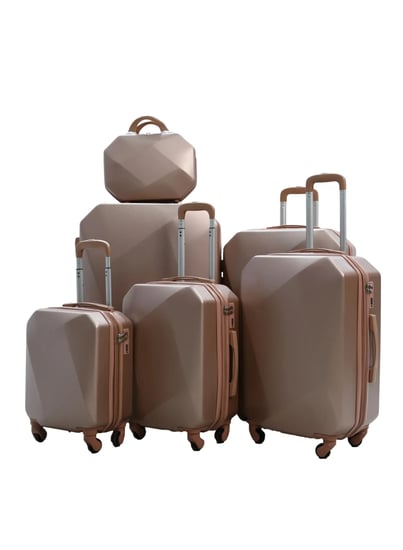 مورانو شنط و حقائب سفر مورانو بعجلات دوارة مكونة من 6 قطع روز قولد