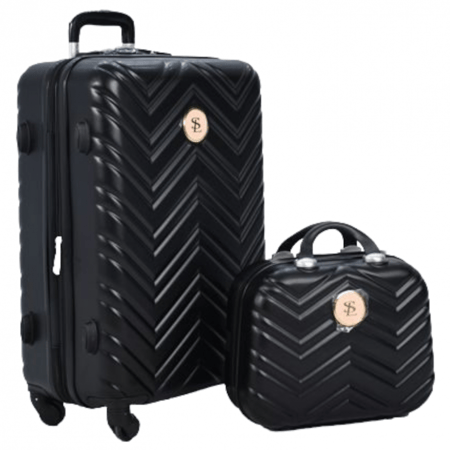 طقم حقائب سفر بعجلات من 4 قطع من ستار لاين أسود