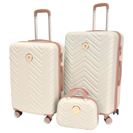 طقم حقائب سفر بعجلات من 5 قطع من ستار لاين بيج بإطار لحمي