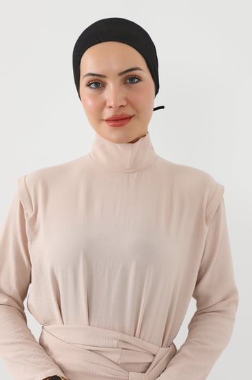 قبعة تحت الحجاب قطنية -أسود