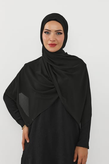 حجاب شيفون بمغناطيس وقبعة وسط