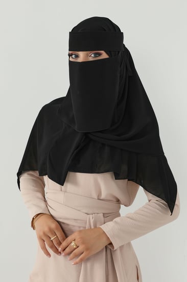 طقم طرحة ونقاب - اسود