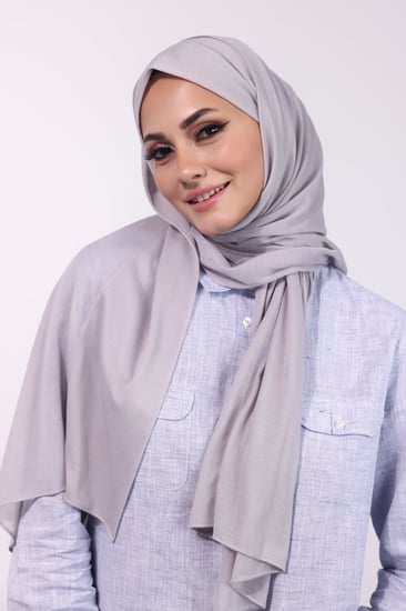 طرحه شاش تركي- رمادي فاتح
