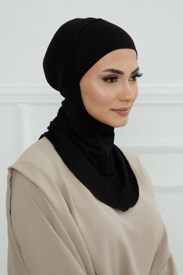 قبعة كاملة تغطي الرقبة والرأس - أسود