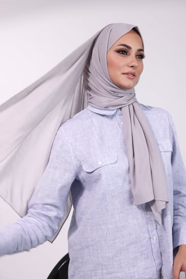 طرحه شاش تركي- رمادي فاتح