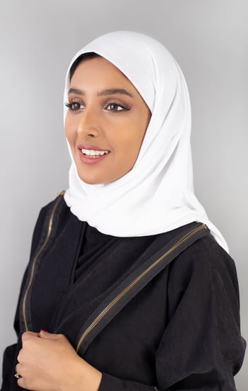 طرحة شاش تركي ربط من الخلف - أوف وايت