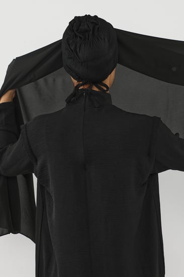 حجاب شيفون بمغناطيس وقبعة وسط