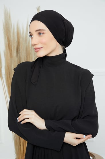 توربان قطني ربط من الخلف - اسود