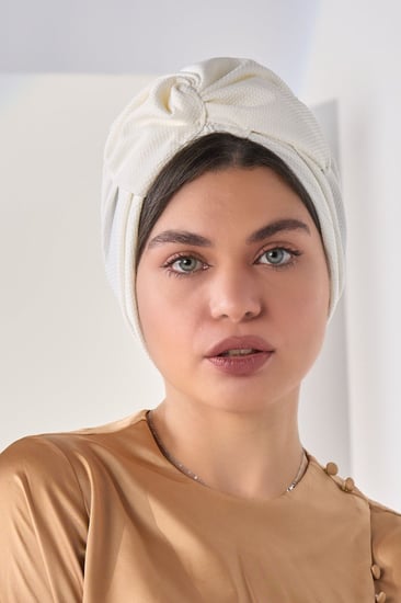 توربان قطني أبيض قابل للتعديل