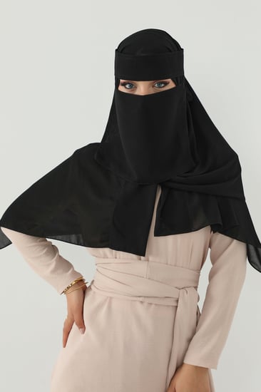 طقم طرحة ونقاب - اسود
