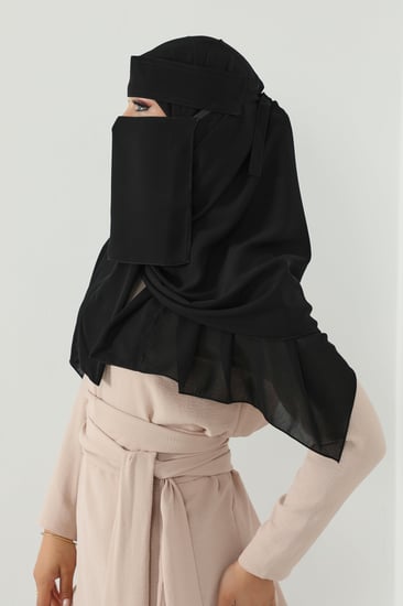 طقم طرحة ونقاب - اسود