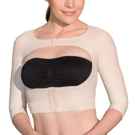 مشد طبي مكشوف الصدر لعمليات شفط دهون الذراعين و الظهر من بداية الطب