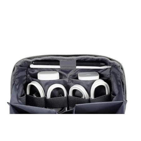 alot - حقيبة يد جلد مايكروفايبر بسعة 1 لتر مع حزام خلفي للحمل - رمادي