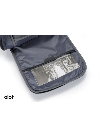 alot - حقيبة ظهر للابتوب بسعة 22.5 لتر - رمادي