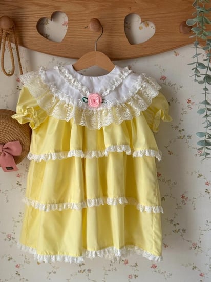 فستان اصفر اطفال