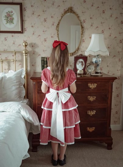 فستان بناتي احمر