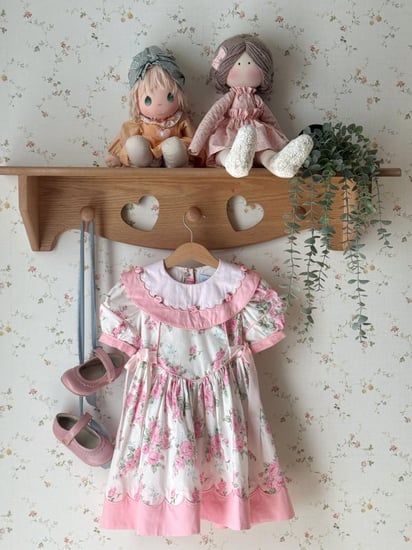 فستان اطفال وردي