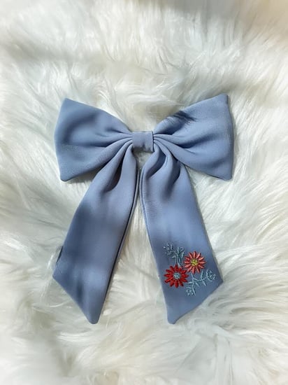 فيونكة حجم كبير - لون ازرق