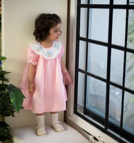 فستان بينك اطفال