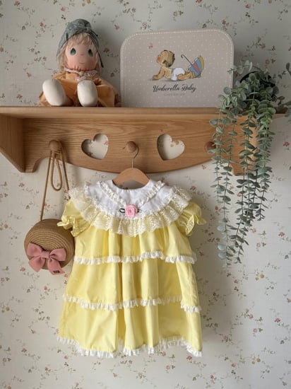 فستان اصفر اطفال