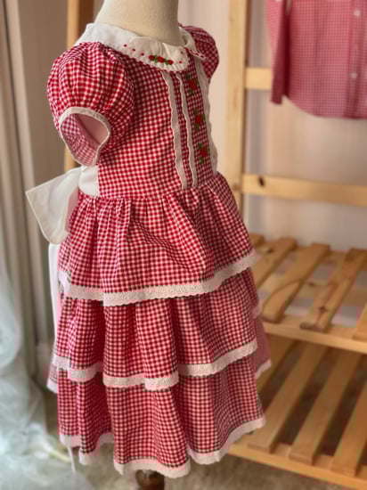 فستان بناتي احمر