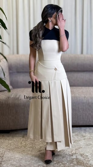 فستان بيج كريب مع كيب منفصل (#113)