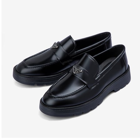 جزمة لوفر اسود جلد طبيعي مطفي