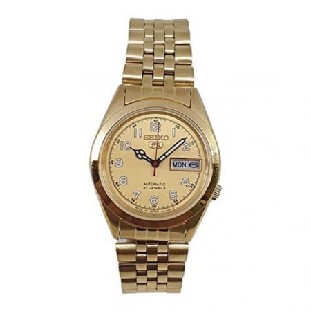 ساعة سيكو 5 اوتوماتيك اليابانية القديمة كلاسيكية بتاريخين ستانلس ستيل للنساء -SNY606J