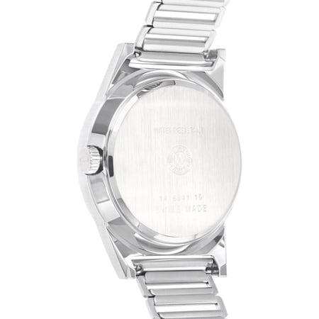 ساعة وست اند واتش كو السويسرية ( الاصدار الجديد 40 ملم  ) انالوج كوارتز بأرقام انجليزية مضيئة مينا ابيض ستانلس ستيل سير سحاب للرجال - 6841100203R