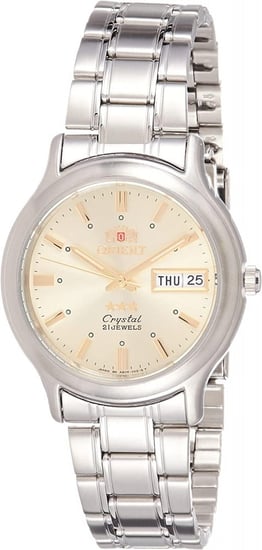 ساعة اورينت اليابانية الكلاسيكية اوتوماتيك بتاريخين ستانلس ستيل للرجال  - SAB05005C8