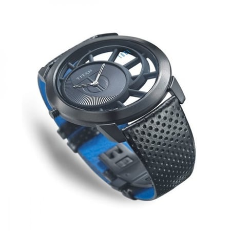 ساعة تايتان الهندية الرقيقة انالوج كوارتز  TITAN EDJ WATCH NEW - ND1576NL01A