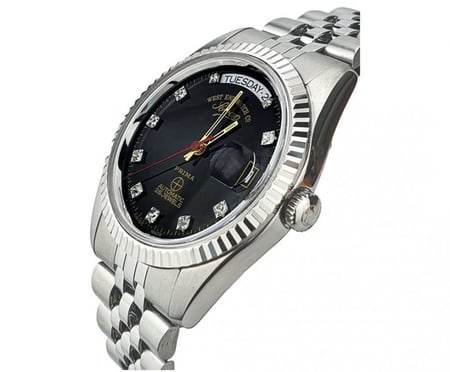 West End Watch Co Automatic Stainless Steel Silver Watch (Diamond Zircon) for Men - 5027_10_0207R