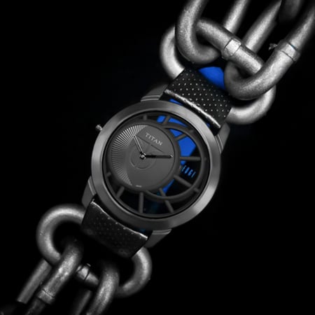 ساعة تايتان الهندية الرقيقة انالوج كوارتز  TITAN EDJ WATCH NEW - ND1576NL01A