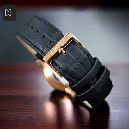 Orient Men's Quartz Watch Black Dial Black Leather Strap FGW0100BB0