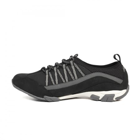 هش بابيس كويل سترتش الرياضي للنساء اسود hush puppies coil stretch lace black Sport Shoes