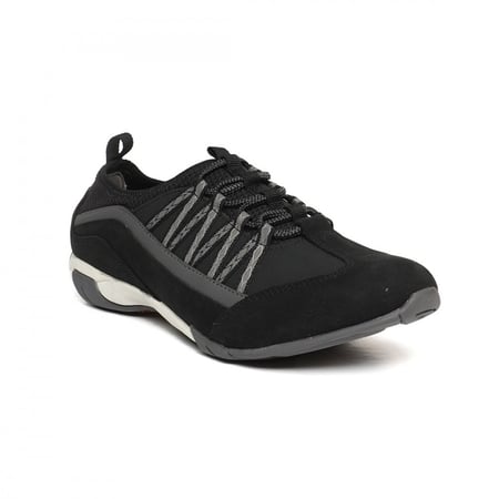 هش بابيس كويل سترتش الرياضي للنساء اسود hush puppies coil stretch lace black Sport Shoes