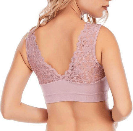 حمالة صدر نسائية بأحزمة دانتيل، 6 قطع