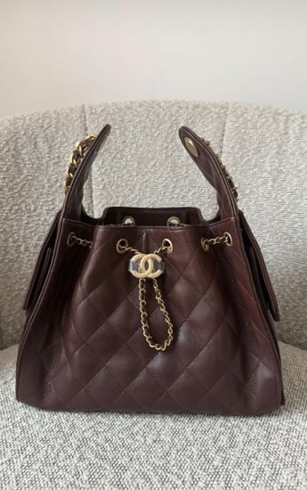 شنط جلدية شانيل 25 هاند باق بحامل كتف size /30cm