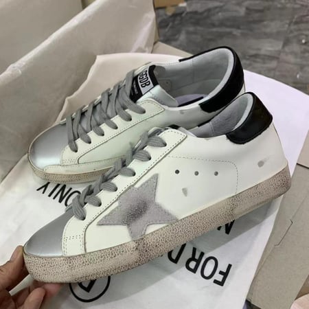 Golden goose ابيض وفضي