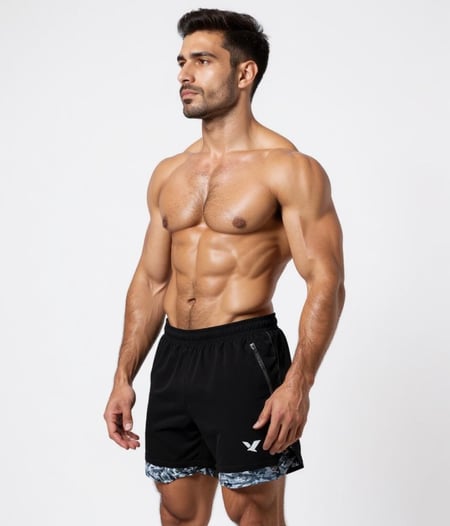 شورت بريدتور الرياضي 2x1- أسود