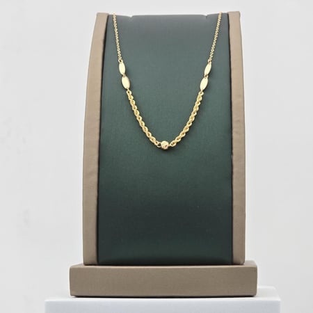 شوكر ذهب عيار 21 دقة السلسله دور واحد موديل 30470 F