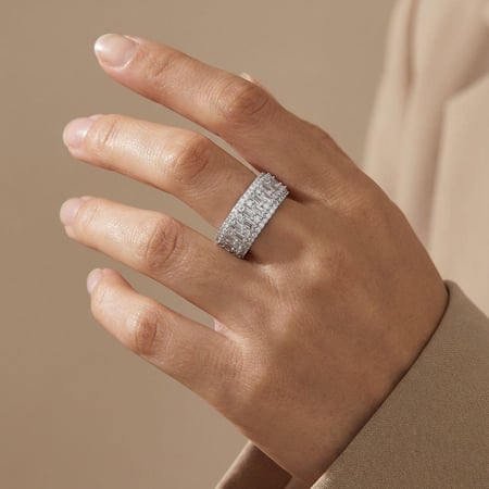 [R032] خاتم لون فضي